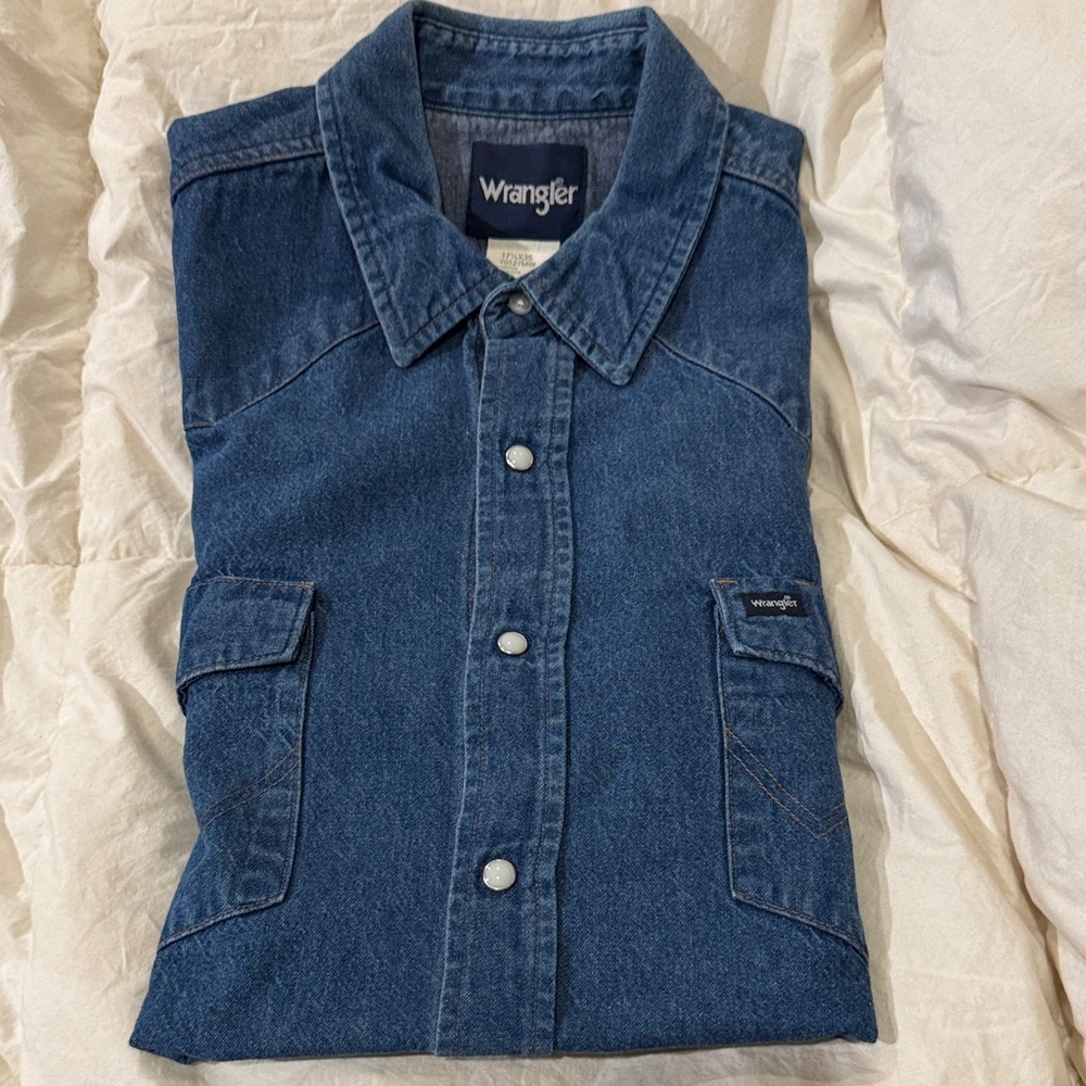 Wrangler Indigo Denim Shirt Jacket